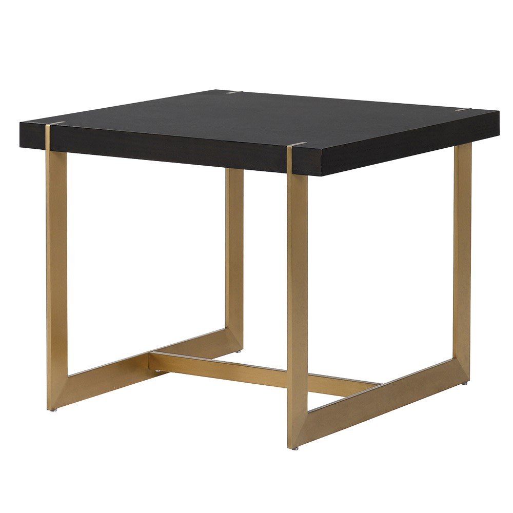 Andros Side Table – Elegant Stainless Steel and Oak Design - LUXONAS