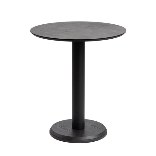 Anthracite Contract Table with Metal and Wood, 65 x 65 x 75 cm - LUXONAS HOME