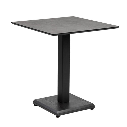 Anthracite Contract Table with Metal and Wood, 68 x 68 x 75 cm - LUXONAS HOME