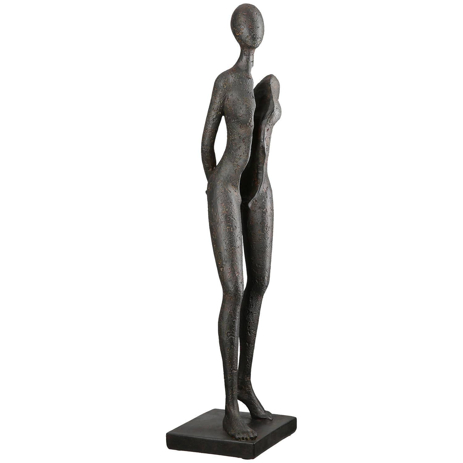 Anthracite Woman Sculpture - LUXONAS HOME