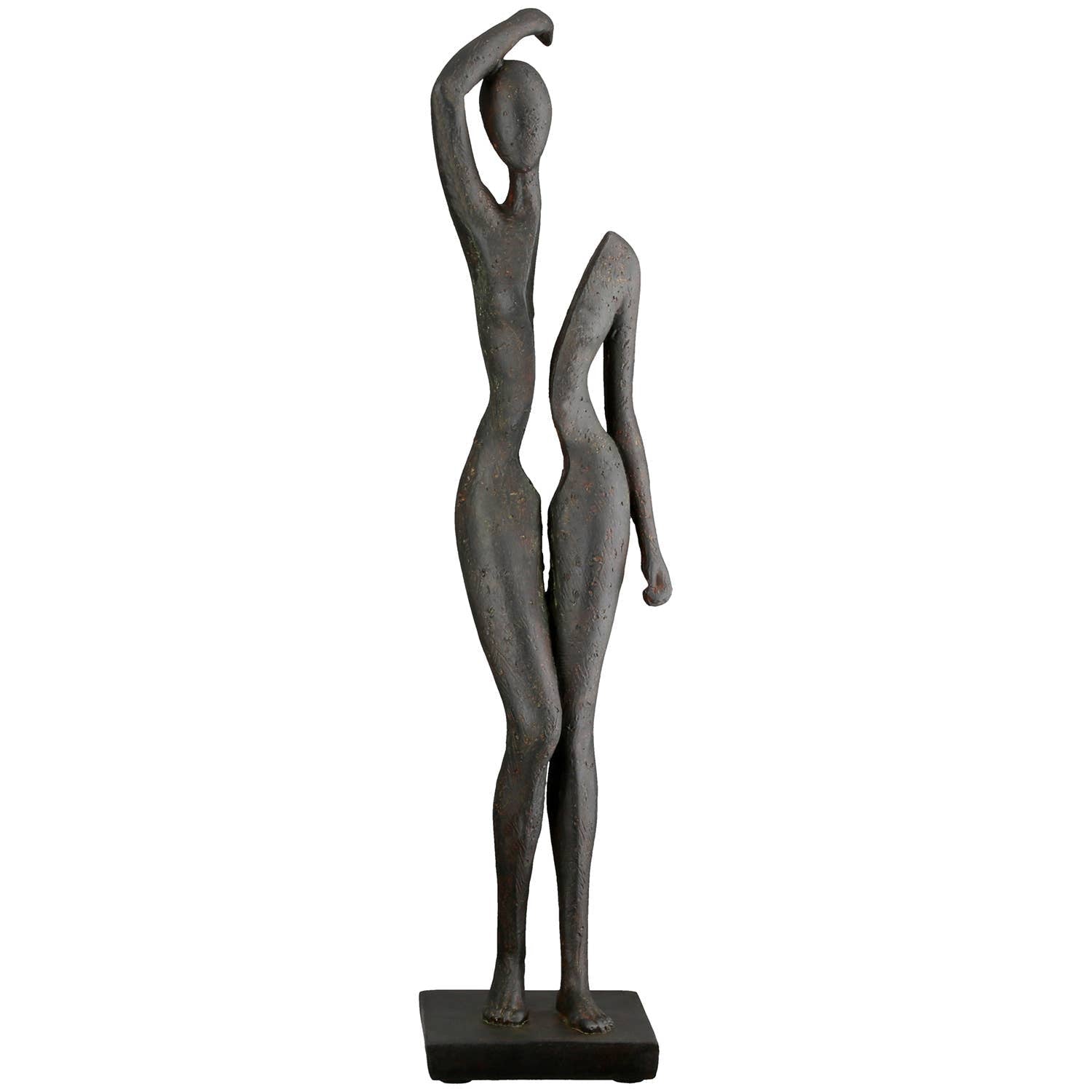 Anthracite Woman Sculpture 40cm - LUXONAS HOME