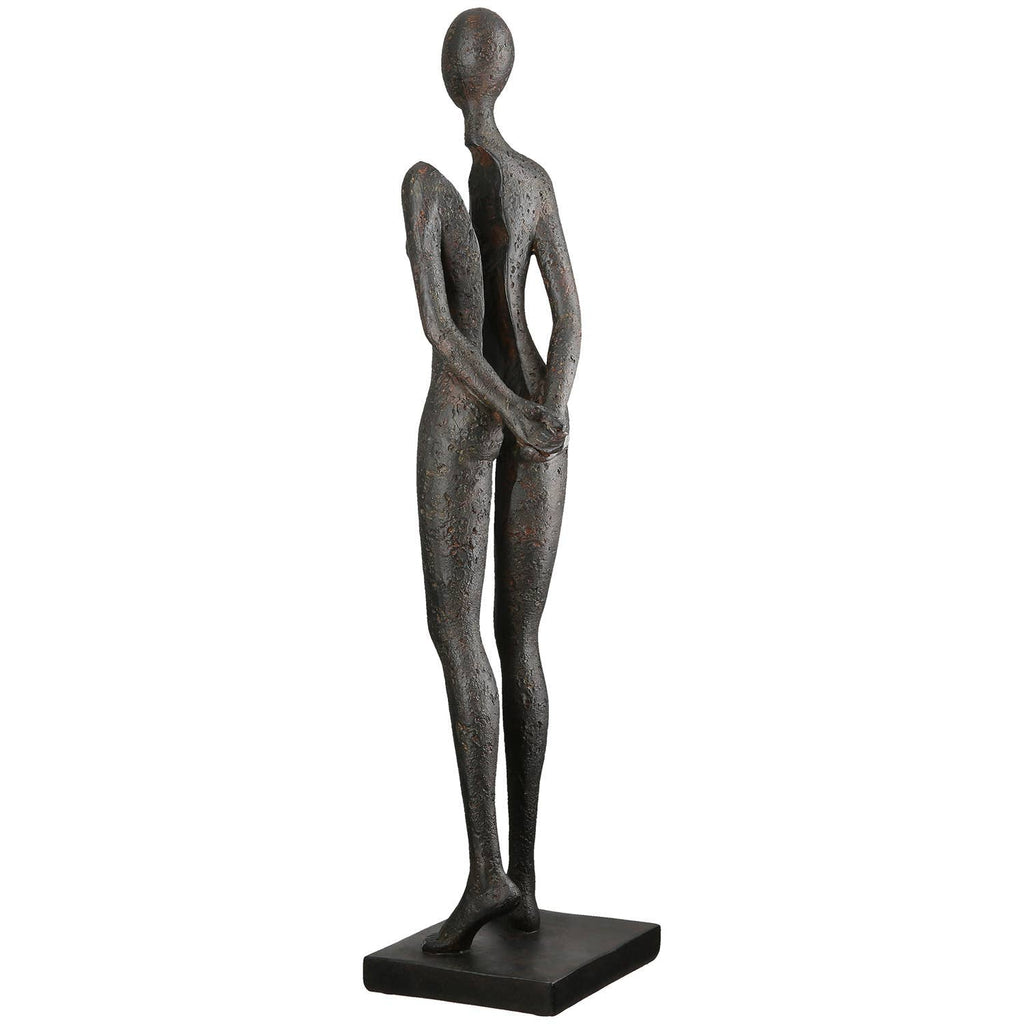 Anthracite Woman Sculpture - LUXONAS HOME