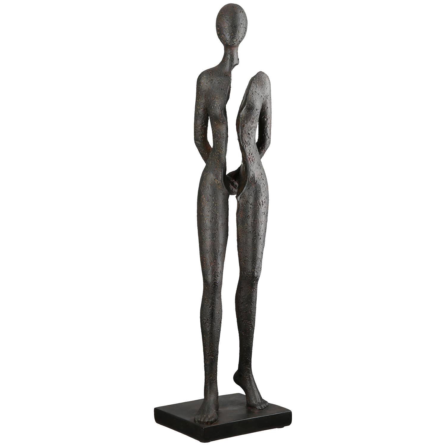 Anthracite Woman Sculpture - LUXONAS HOME