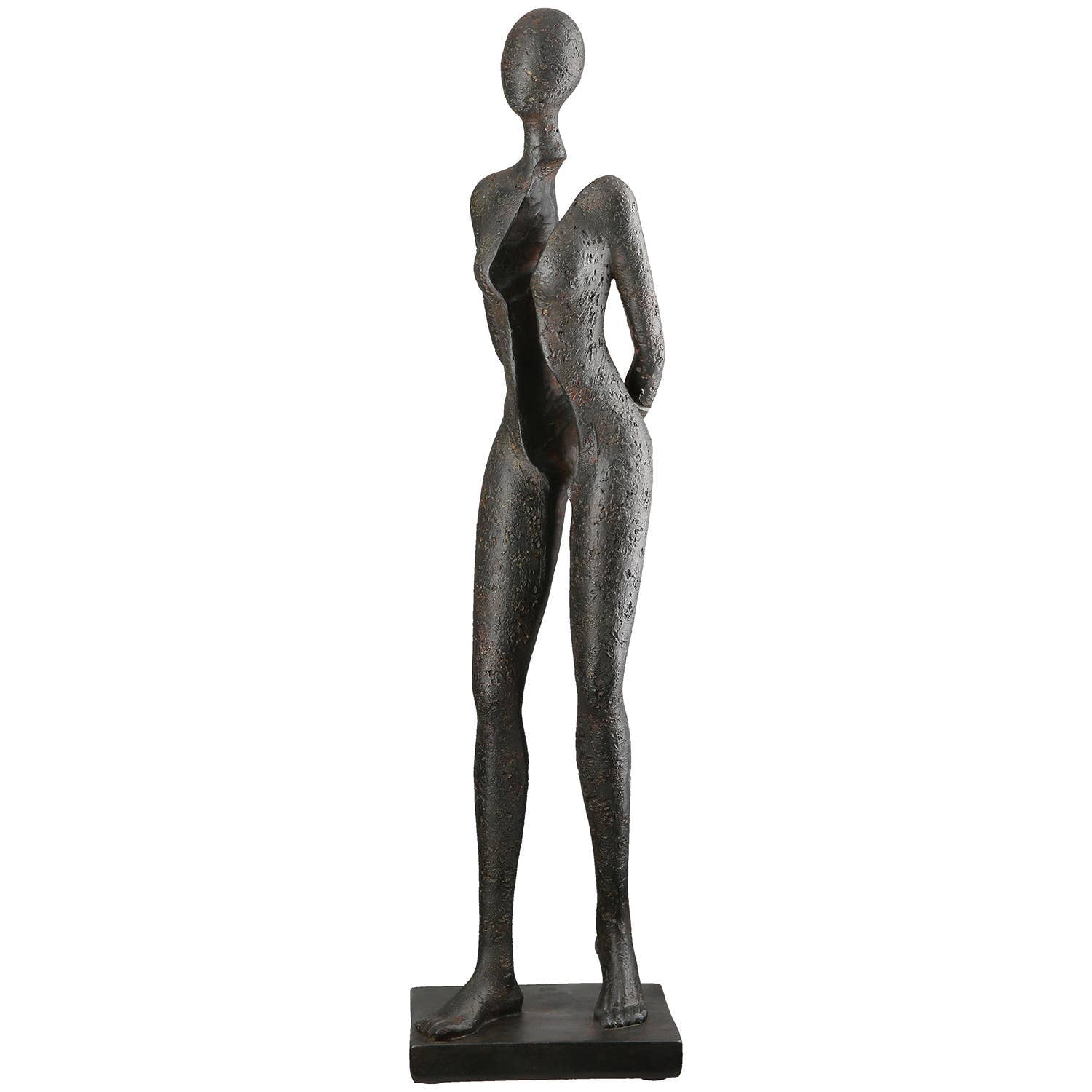 Anthracite Woman Sculpture - LUXONAS HOME