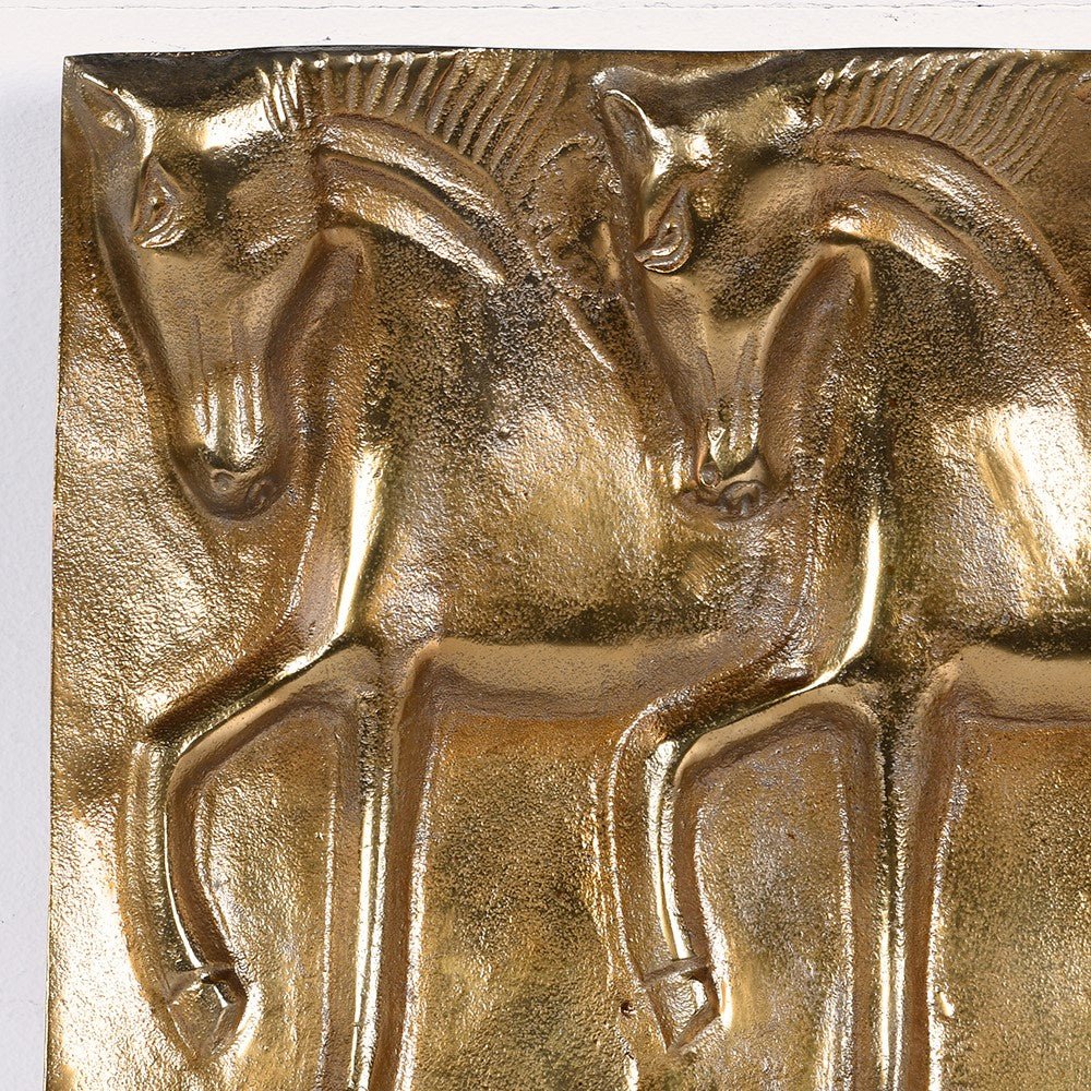 Antique Brass Horse Tray - LUXONAS