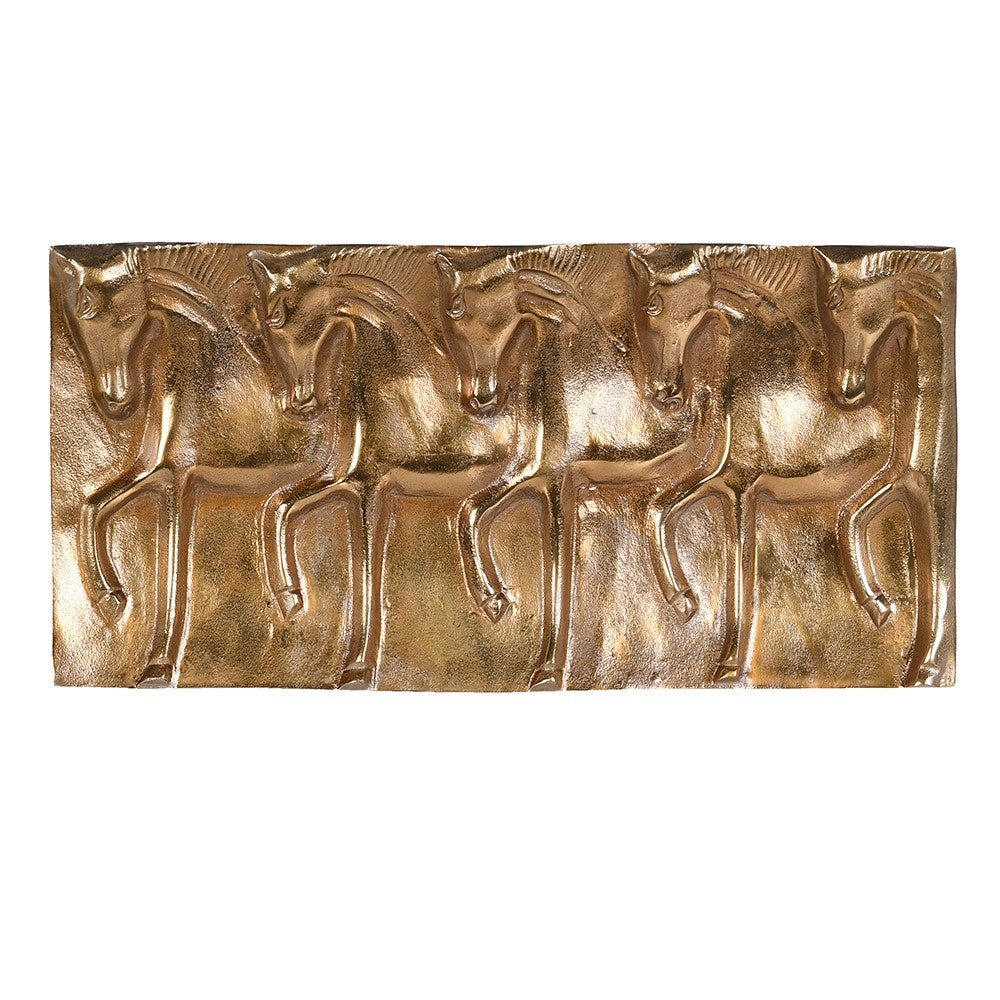 Antique Brass Horse Tray - LUXONAS