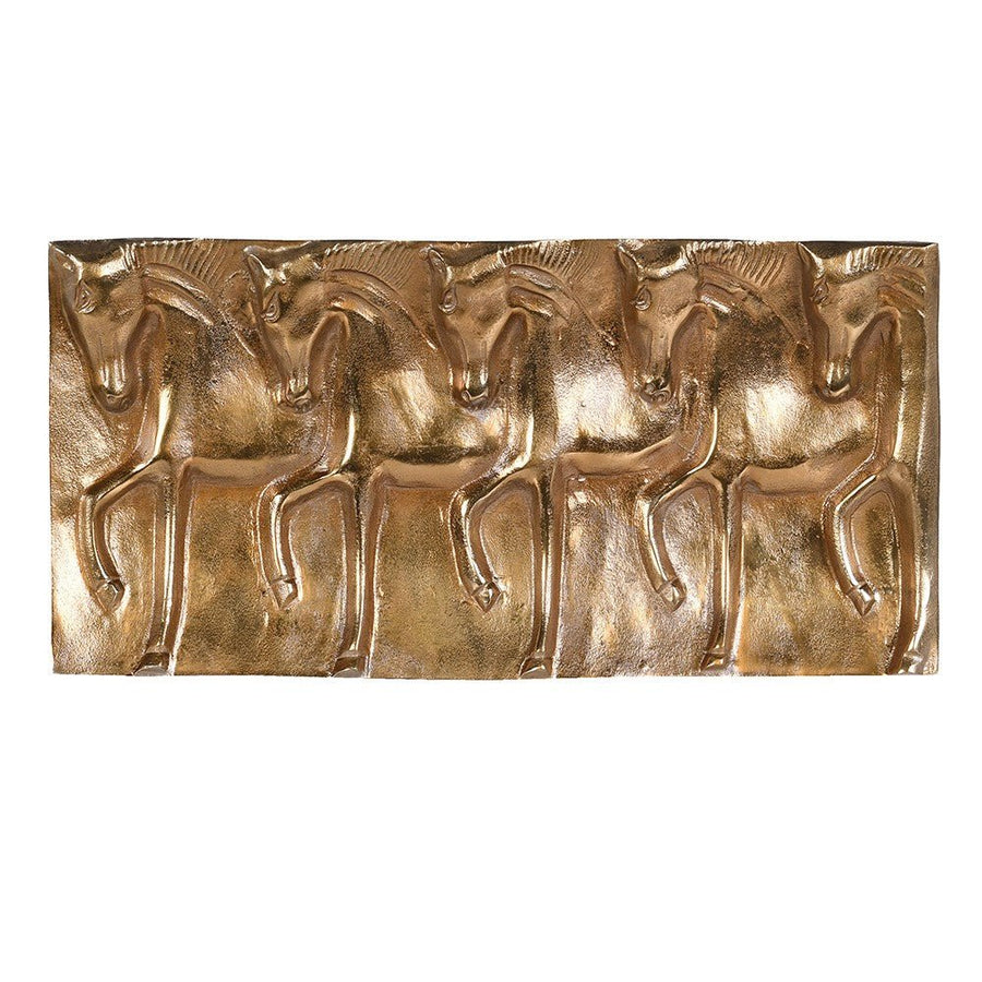 Antique Brass Horse Tray