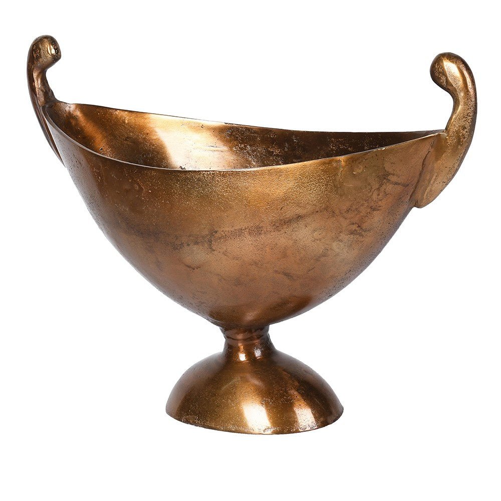 Antique Brass Oval Wine Cooler - LUXONAS