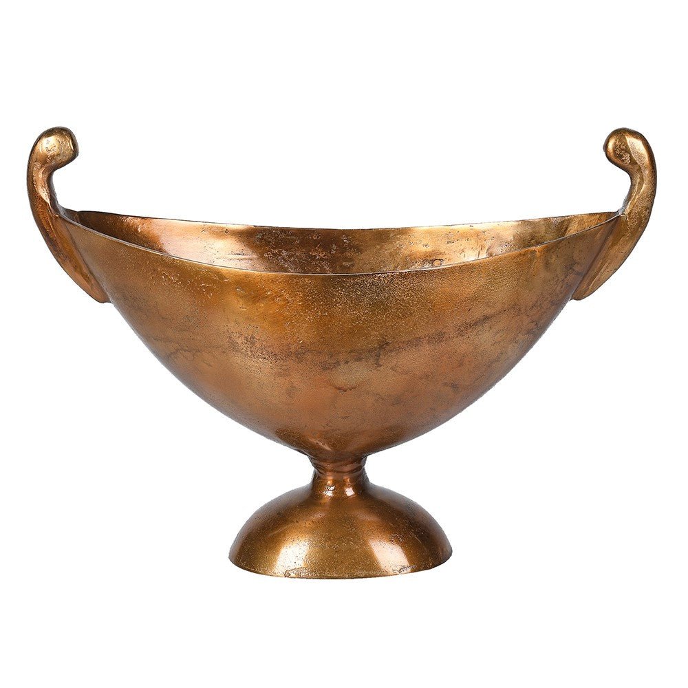 Antique Brass Oval Wine Cooler - LUXONAS