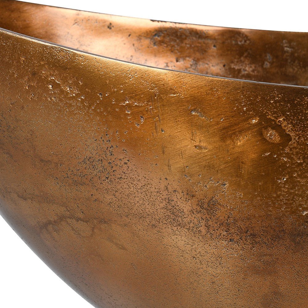 Antique Brass Oval Wine Cooler - LUXONAS