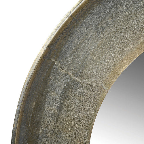 Antique Brass Round Wall Mirror