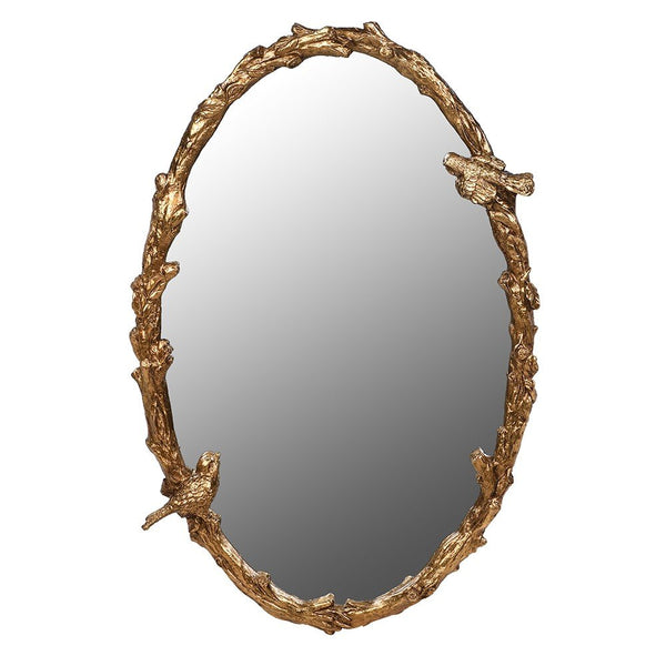 Antique Gold Birds Mirror