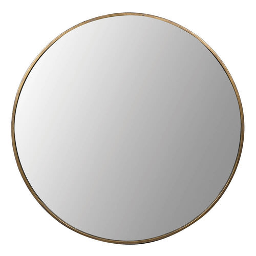 Antique Gold Round Mirror - 120cm