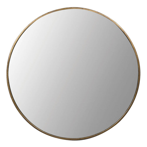 Antique Gold Round Mirror - 120cm