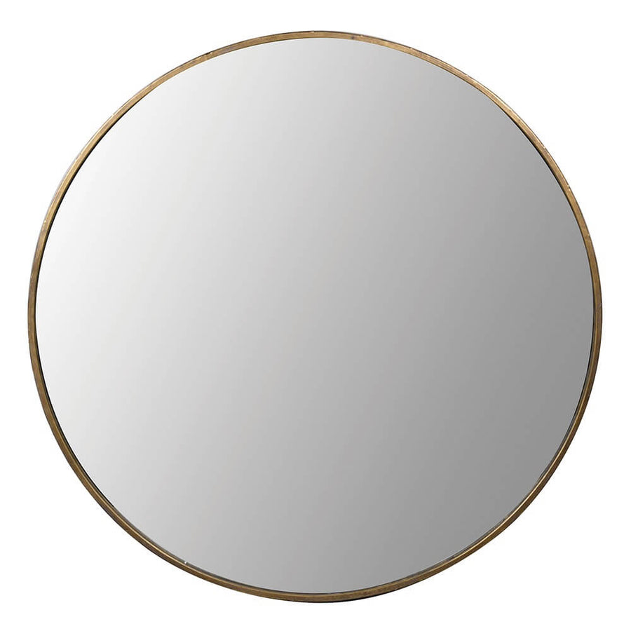 Antique Gold Round Mirror - 120cm