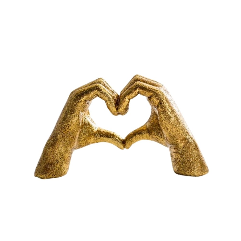 Antique Gold "Heart Hands" Decorative Ornament - LUXONAS HOME