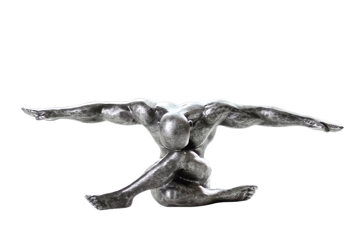 Antique Silver Cliffhanger Figurine - LUXONAS HOME