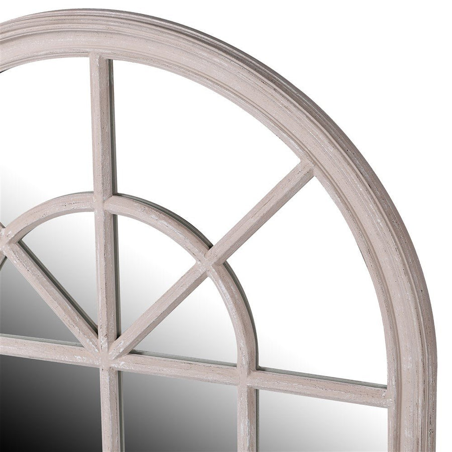 Antique Taupe Window Mirror