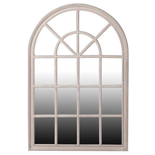 Antique Taupe Window Mirror