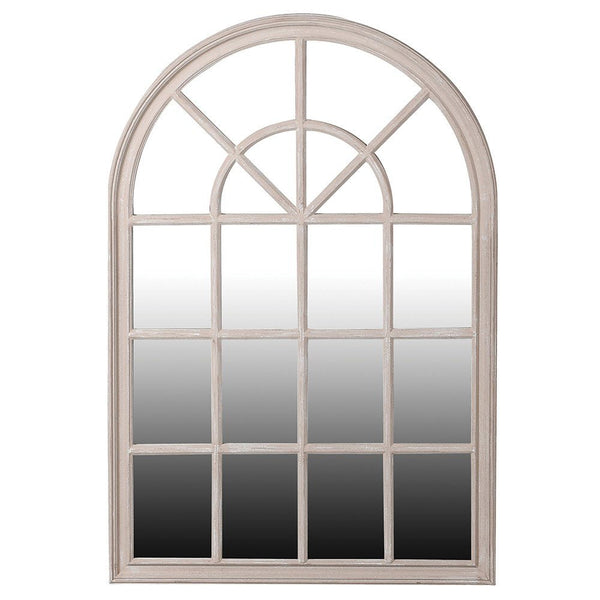 Antique Taupe Window Mirror