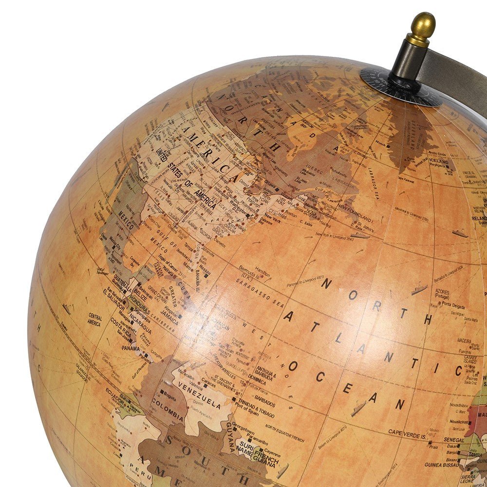Antique World Globe - Elegant Home Decor - LUXONAS