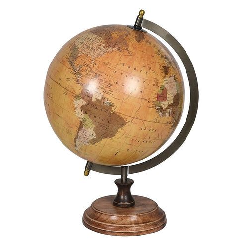 Antique World Globe - Elegant Home Decor