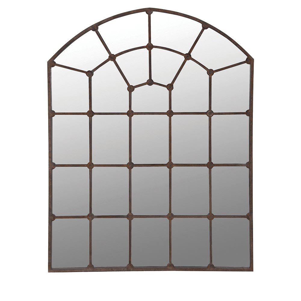Arch Windowpane Wall Mirror