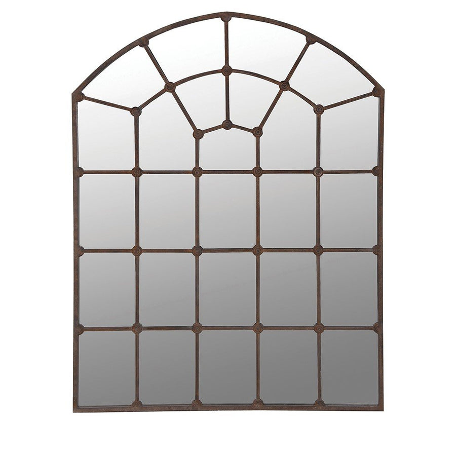 Arch Windowpane Wall Mirror