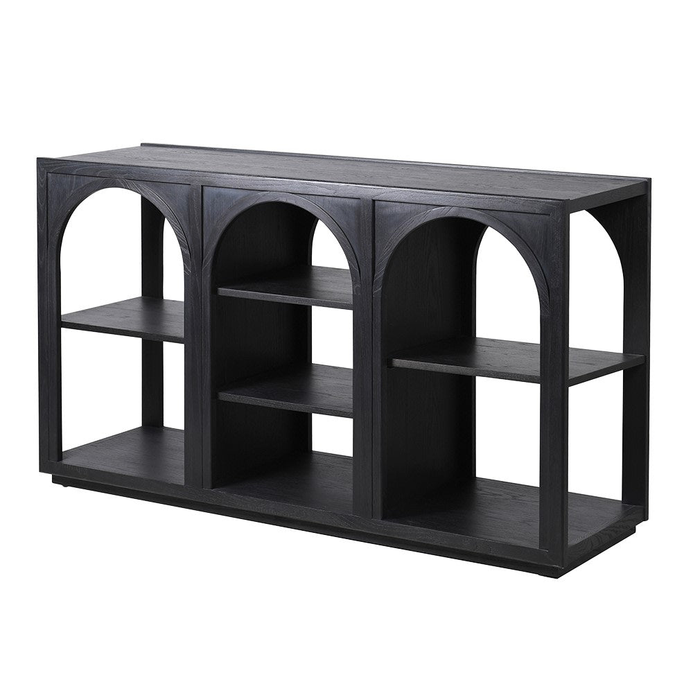 Arched Console Table with Shelves