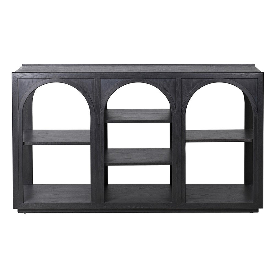 Arched Console Table with Shelves
