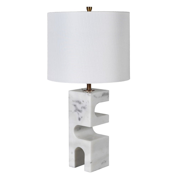 Arches Marble Table Lamp with Linen Shade