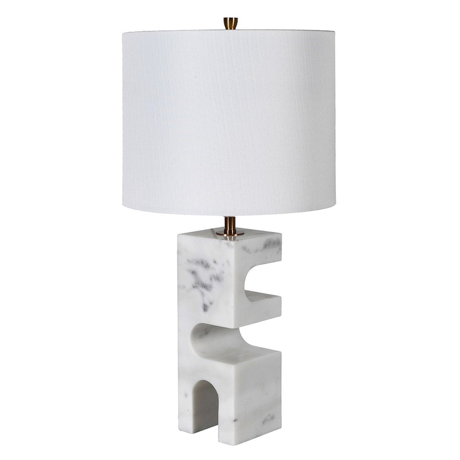 Arches Marble Table Lamp with Linen Shade