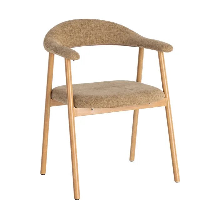 Arlo Arm Chair Beige Fabric-Metal