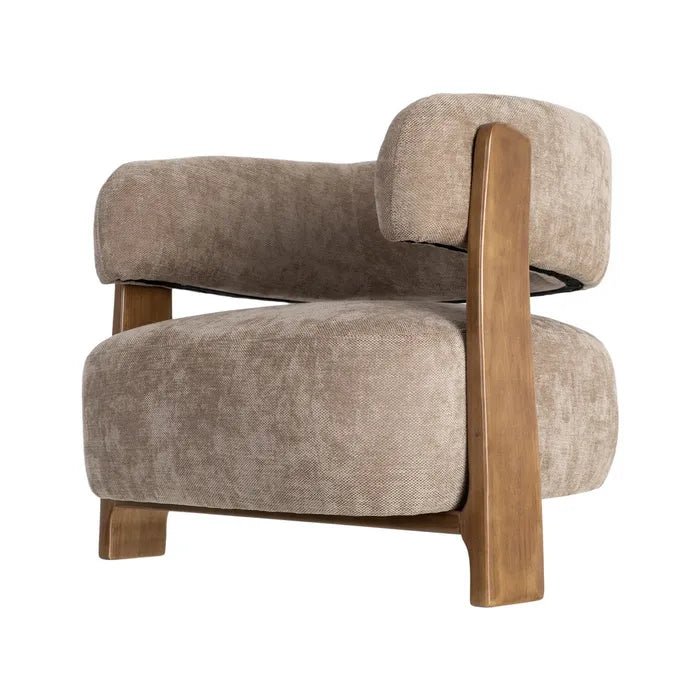 Armchair Brown / Weave Wood