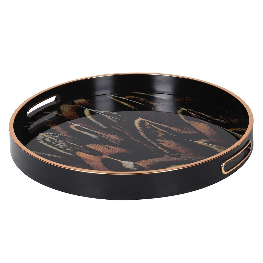 Autumnal Feathers Decorative Tray