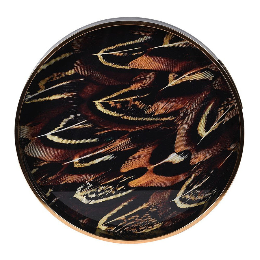 Autumnal Feathers Decorative Tray