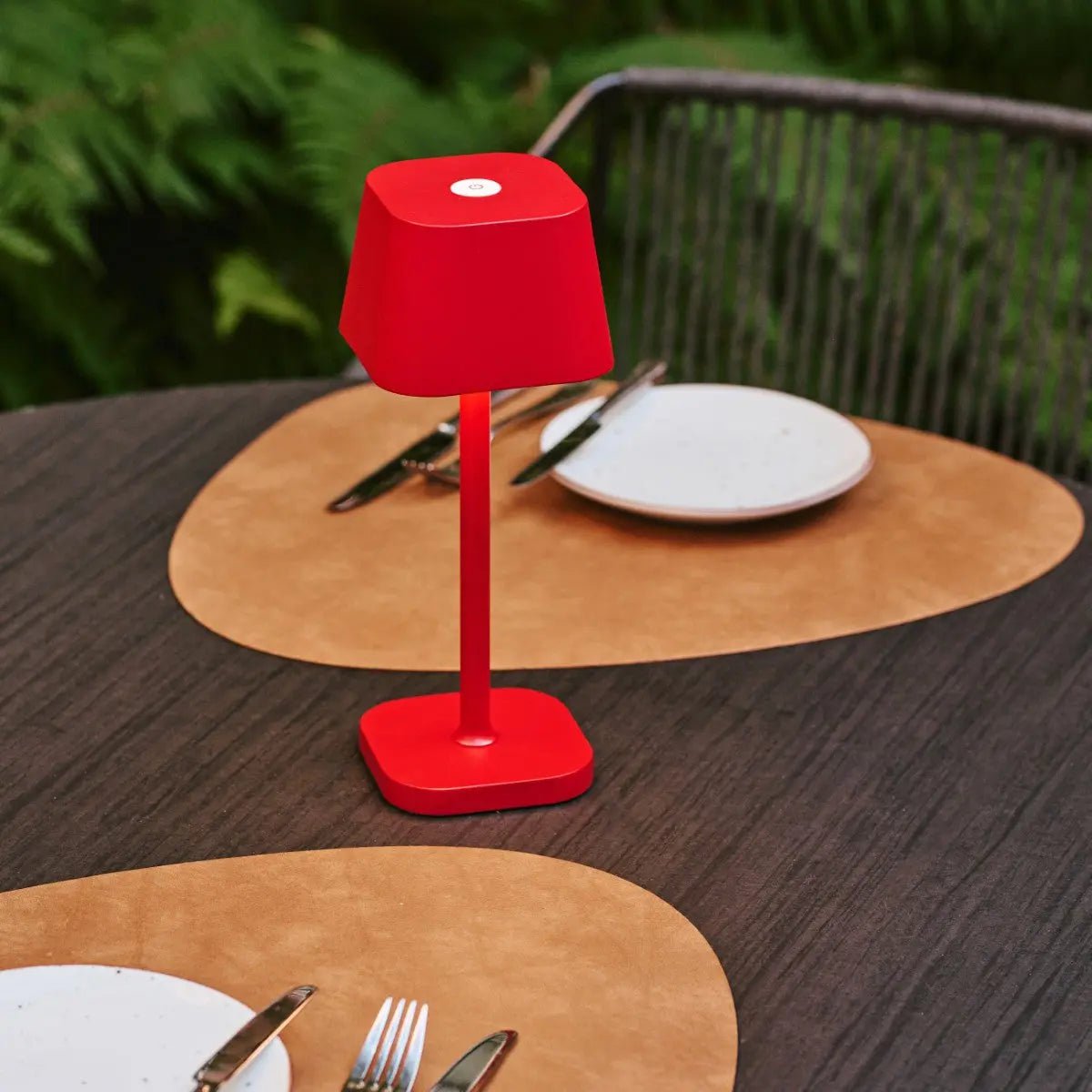 Ava Berry Red Rechargeable Table Lamp | Stylish, Cordless & Dimmable - LUXONAS HOME