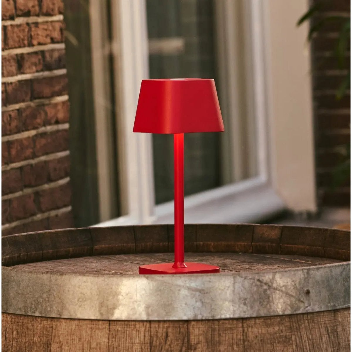 Ava Berry Red Rechargeable Table Lamp | Stylish, Cordless & Dimmable - LUXONAS HOME