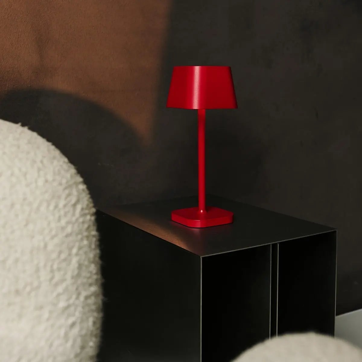 Ava Berry Red Rechargeable Table Lamp | Stylish, Cordless & Dimmable - LUXONAS HOME