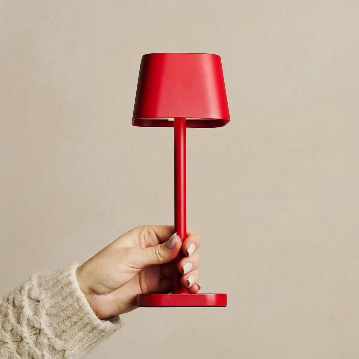 Ava Berry Red Rechargeable Table Lamp | Stylish, Cordless & Dimmable - LUXONAS HOME