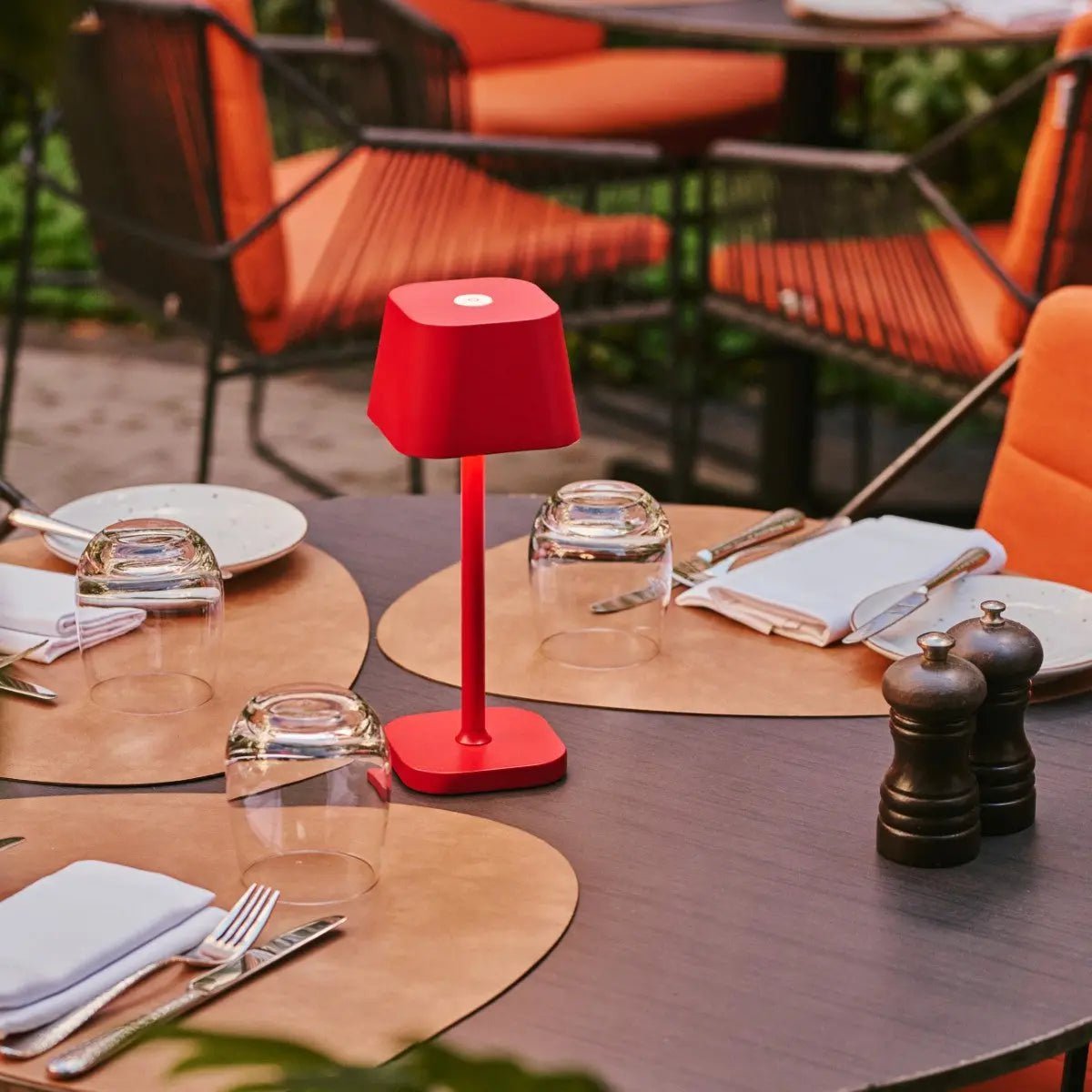 Ava Berry Red Rechargeable Table Lamp | Stylish, Cordless & Dimmable - LUXONAS HOME