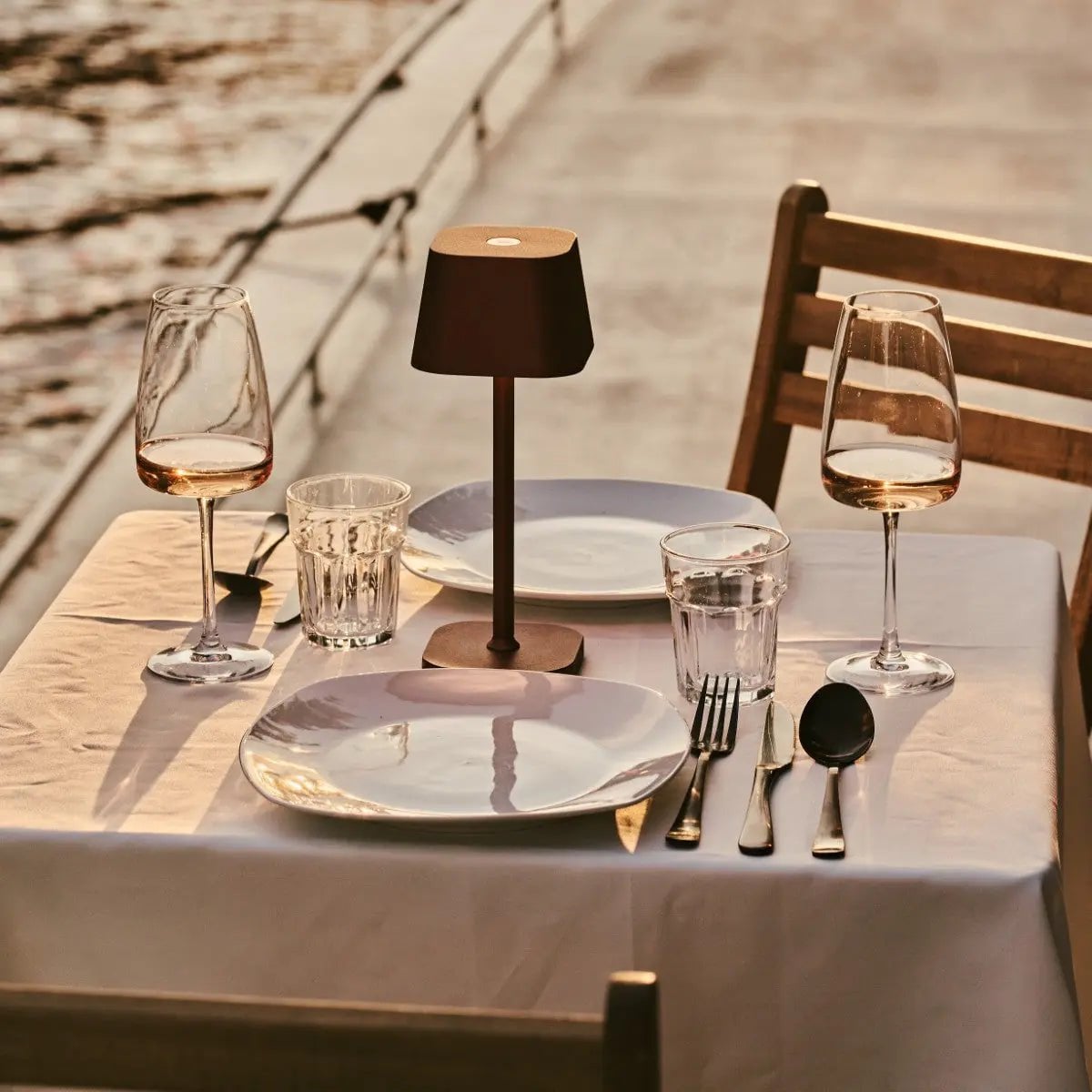 Ava Bronze Rechargeable Table Lamp | Stylish, Cordless & Dimmable - LUXONAS HOME