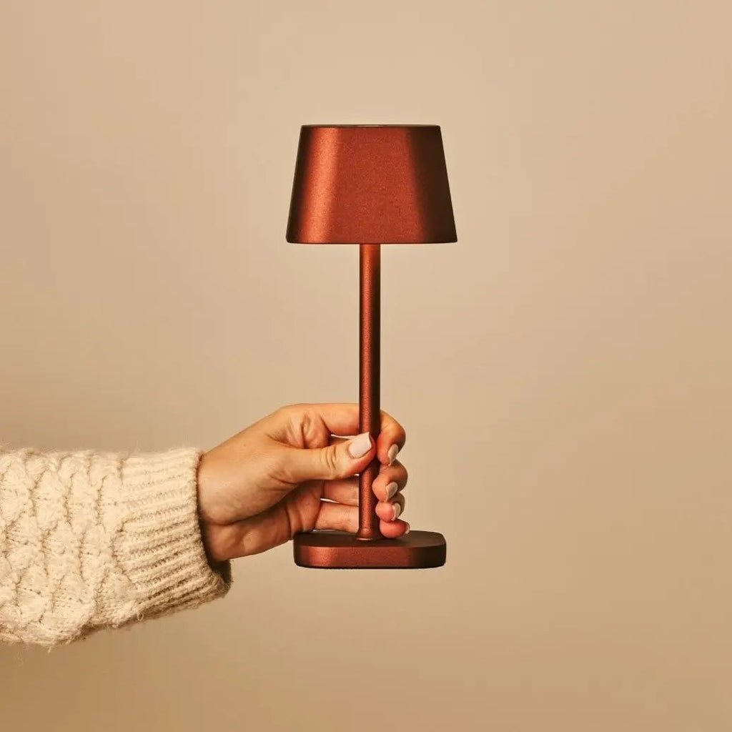 Ava Bronze Rechargeable Table Lamp | Stylish, Cordless & Dimmable - LUXONAS HOME