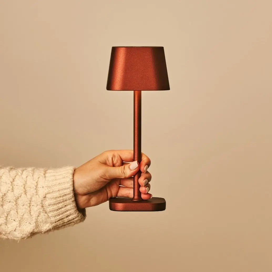 Ava Bronze Rechargeable Table Lamp | Stylish, Cordless & Dimmable - LUXONAS HOME