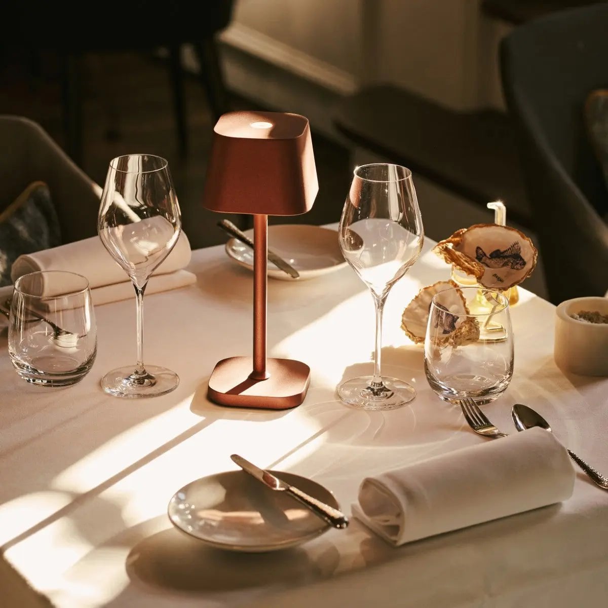 Ava Bronze Rechargeable Table Lamp | Stylish, Cordless & Dimmable - LUXONAS HOME