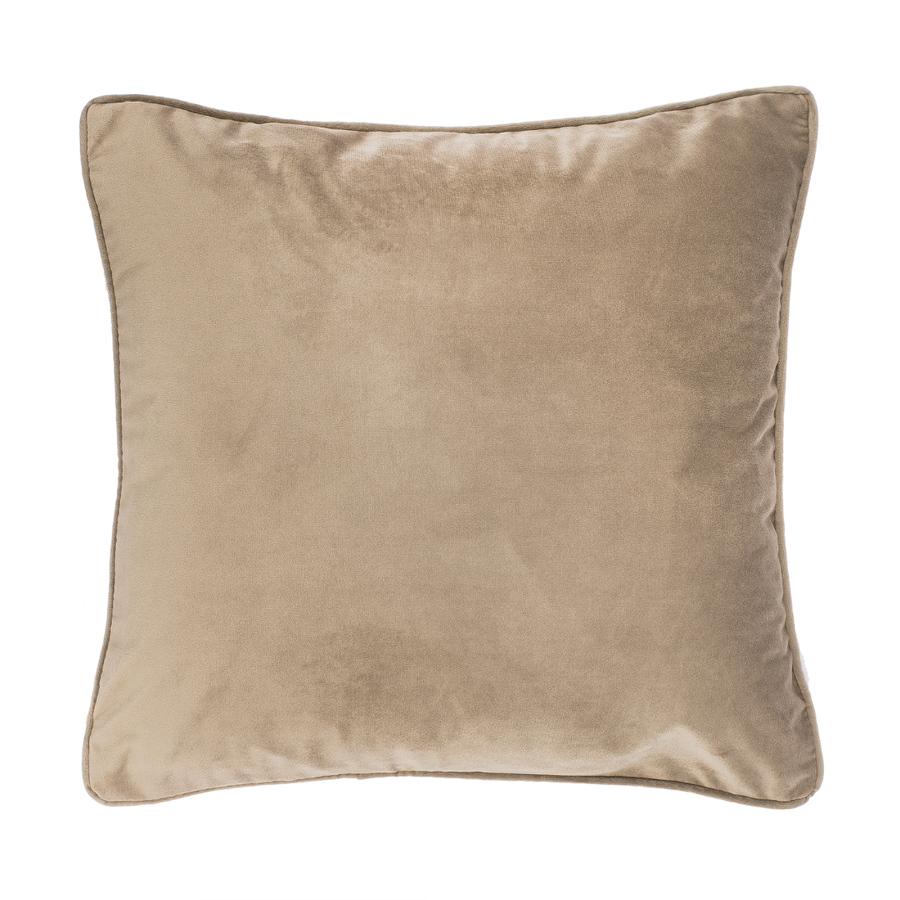 Cushion (filled) VELVET - 45x45 cm: Taupe