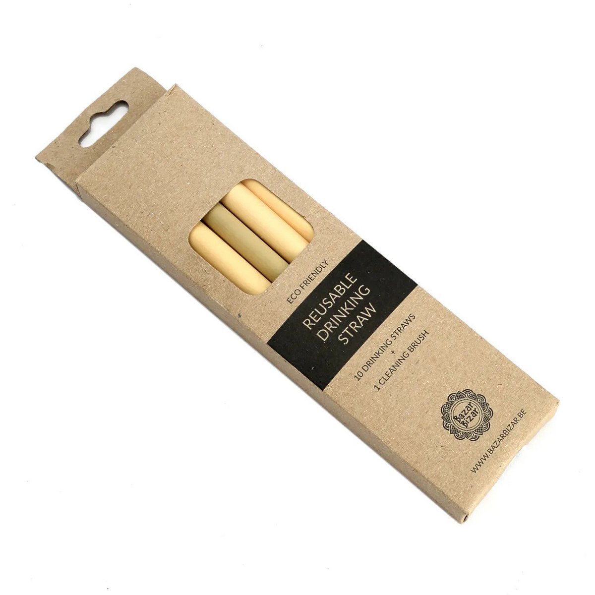 Bamboo Straws - Set of 10 with Cleaning Brush - LUXONAS HOME