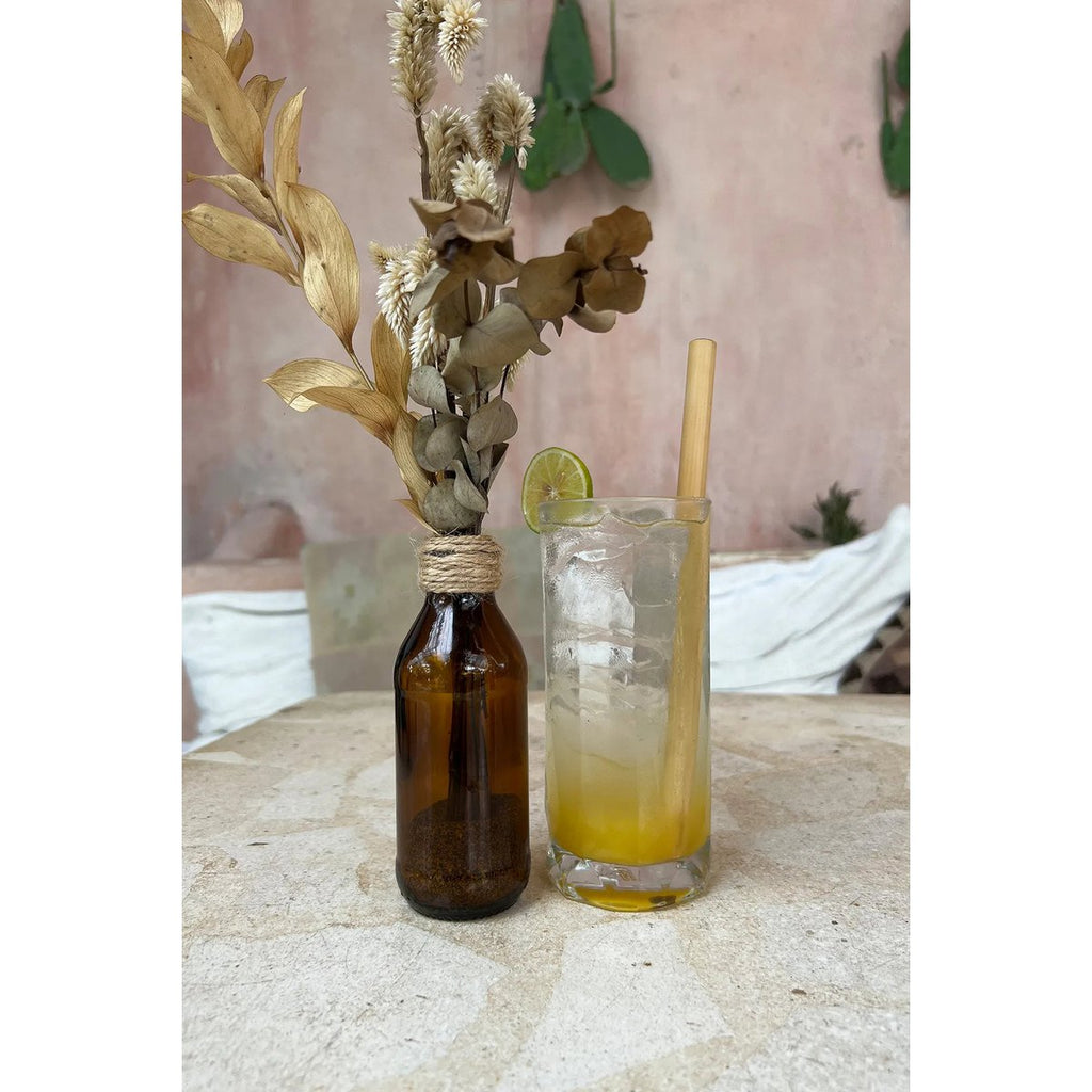 Bamboo Straws - Set of 10 with Cleaning Brush - LUXONAS HOME