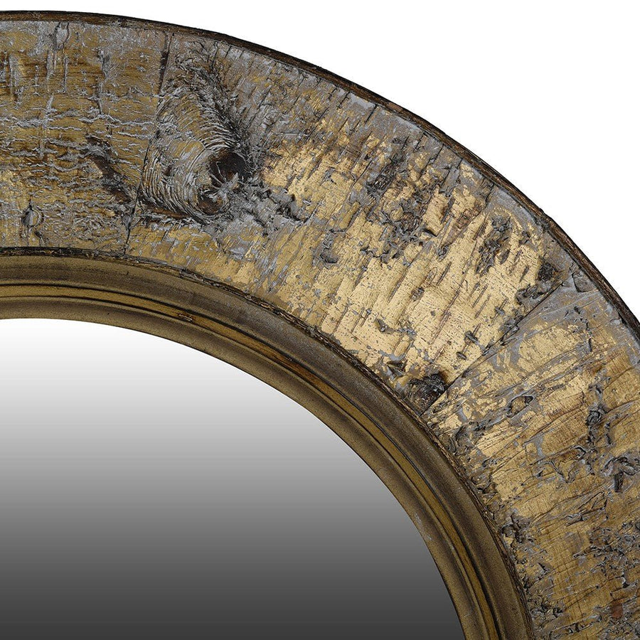 Bark Edge Round Mirror