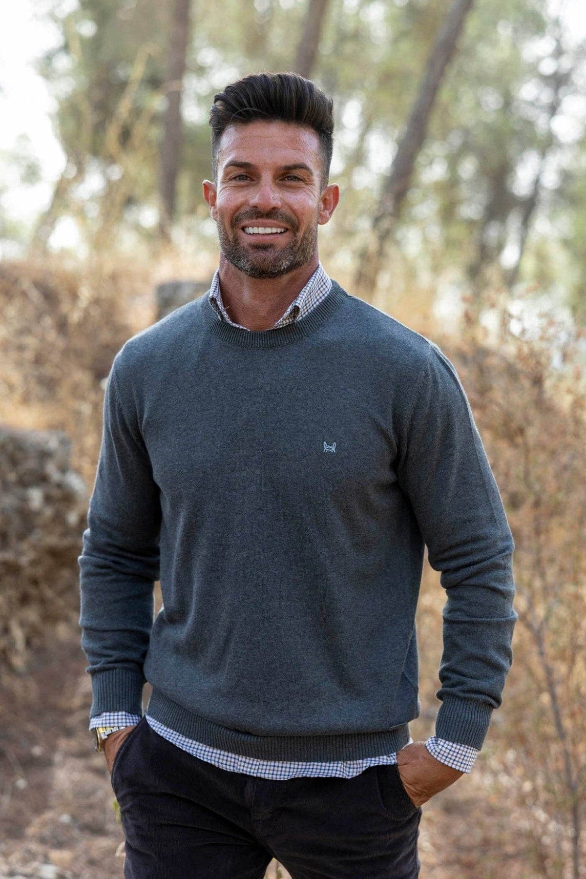 Basic Grey Round Neck Jersey